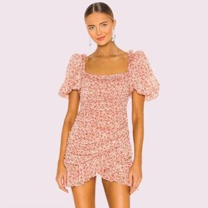 NEW NWT Mergim Magda Square Neck Dress in Multicolor Floral Small